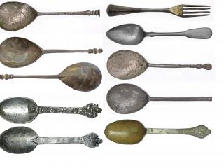Assorted spoons and fork